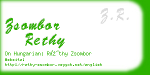 zsombor rethy business card